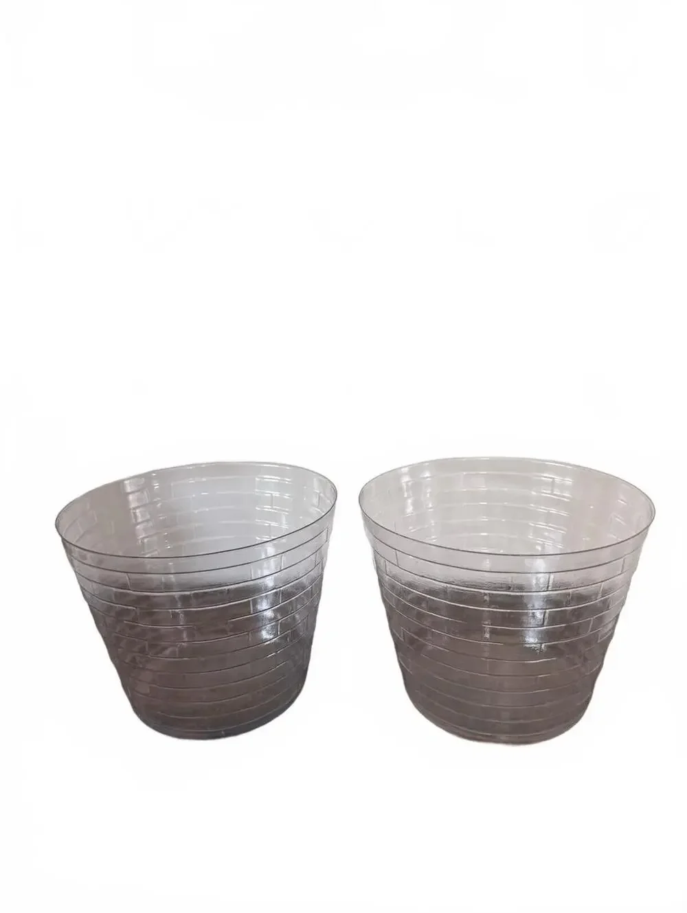 Pair Of 2 Vintage Longaberger Deep Round Basket Liner Plastic Insert #41424
